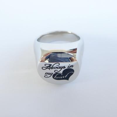 China Classic CLASSIC Always In My Heart Cremation Ash Urn Ring Jewelry for sale