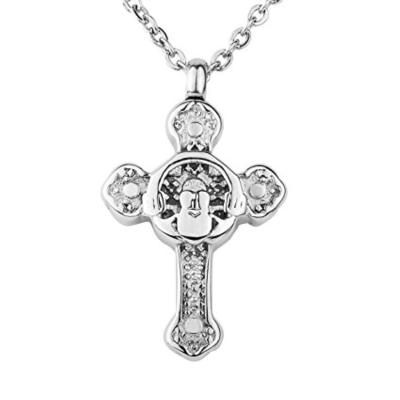 China CLASSIC Memorial Keepsake Cross Stainless Steel Urn Pendant for sale