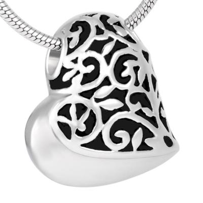 China Cremation Ashes Jewelry 316L Stainless Steel CLASSIC Heart Shape Designed Memorial for sale