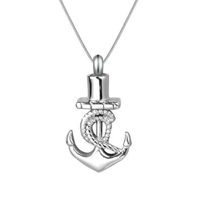 China CLASSIC Ship Anchor Stainless Steel Cremation Urn Jewelry Necklace for sale