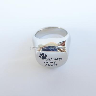 China CLASSIC Premium Stainless Steel Cremation Pet Jewelry Ash Urn Ring for sale