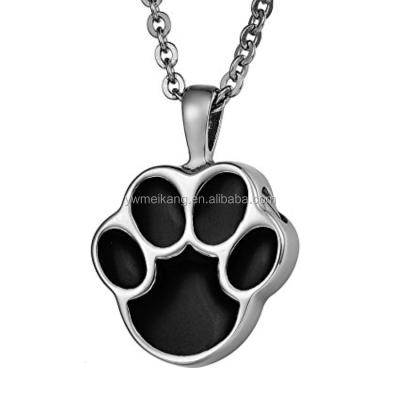 China Paw Keepsake Necklace Pet Cremation Viable Tribal Urn Pendant Charm Holds Ashes Dog Cat for sale