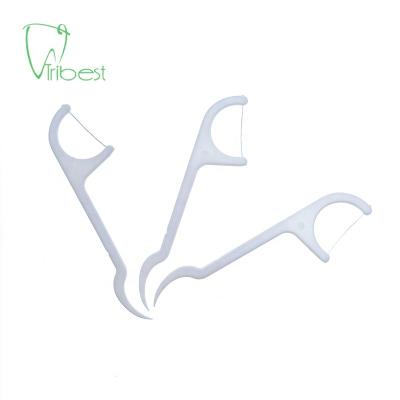 China Effectively Sector Tribest HIPS Care Clean Daily Oral Floss Interdental Handle&UHMWPE Disposable Floss Toothpick for sale