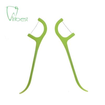 China High Quality Tribest #4 Logo 50pcs/bag Floss Stick Floss Toothpicks Custom Toothpicks Area Effectively Clean Interdental Daily Oral Care for sale