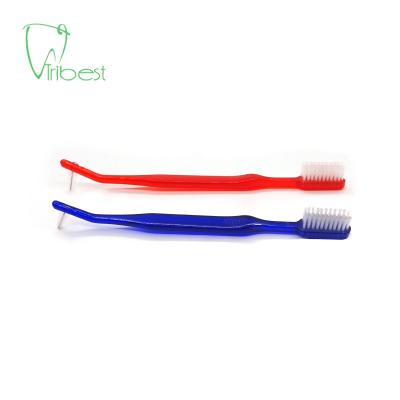 China Tribest Disposable Eco-Friendly V-Shape Braces Orthodontic Toothbrush With Interdental Brush for sale