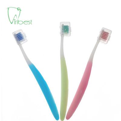 China Tribest Logo Biodegradable Pp Eco Friendly Disposable Custom Orthodontic Toothbrush For Braces for sale