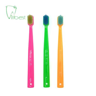 China Wholesale Disposable Wall Mounted Manual Plastic Wall Mounted Tribest Soft Handle Child Oral Care Children Toothbrush for sale