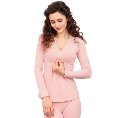 China Wholesale Breathable Wear Maternity Pregnancy Nursing Pajamas Set Nursing Nightgowns Nursing Clothes for sale