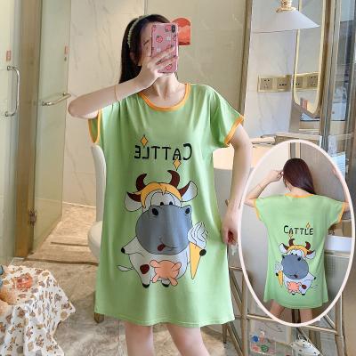 China Modal Nightgown Girls Sleep Dress Women Loungewear Girls Pijama Casual Women Dressing Gown Breathable Night Dress for sale