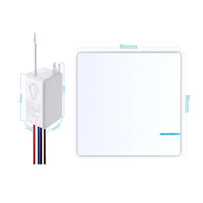 China Single Channel 1 Way Wi-Fi Smart Electric Wall Lamp Switch Remote Control Smart Home APP WiFi Switch SW-K1N& R03 for sale