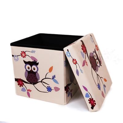 China 2020 Hot Sell Modern Home Leather Storage Custom Furniture Factory Price PVC Kids Seat Queer Foot Rest Leather Stool for sale