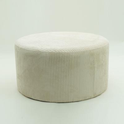 China Hot Selling Tufted Coffee Table Seated Modern Home Furniture Pouf Stool Round Velvet Fabric Tufted Stool for sale