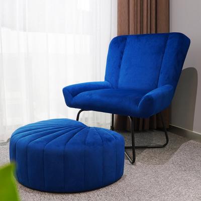 China HStex 2021 New Design Modular Nordic Simple Modern Seat Blue Velvet Sofa For Living Room for sale