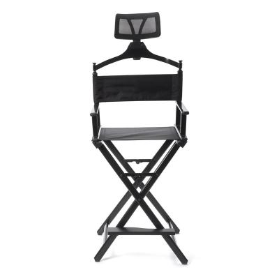 China Tall Lightweight Aluminum Frame Director Makeup Chair With Headrest for Salon Beauty Outdoor Furniture zu verkaufen