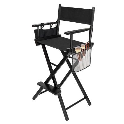 China Black Foldable Makeup Artist Director Chair for Sale Make up Chair Aluminium Beauty Salon Reception Chairs Fishing Chair Metal à venda