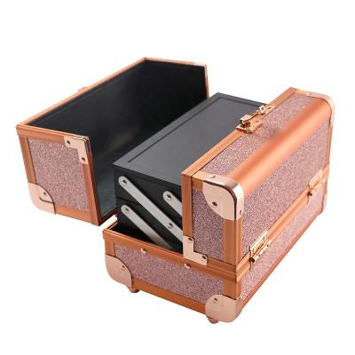 Chine Car cosmetic case aluminum alloy tattoo toolbox multi-layer large-capacity nail trolley storage beauty case travel à vendre