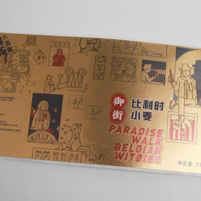 China Scratch-Off China Manufacturer Custom Printing Waterproof Vinyl Adhesive Sticker Labels for Wine Bottle Packaging for sale