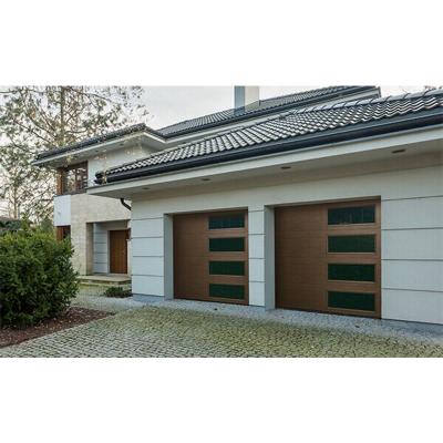 China Thermal Insulation Blh-15  Top Quality Modern Garage Door Wood Veneer Garage Doors Cheap Wood Garage Doors For House And Villa for sale