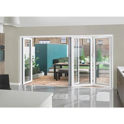 China Thermal Insulation Blh-81 Hot Sale Soundproof Wood Folding Doors Outdoor Folding Door Aluminium Bi Fold Doors For Home for sale