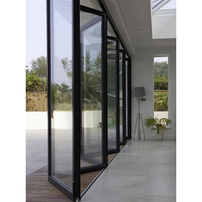 China Thermal Insulation Blh-91 Hot Sale Folding Doors Room Dividers Aluminium Bi Fold Doors Aluminium Folding Door Grill For Kitchen for sale