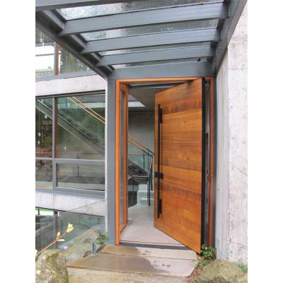 China Waterproof Blh-77 Fashionable Teak Wood Designer Entry Door Commercial Glass Entry Door Pivot Door For Kitchen for sale