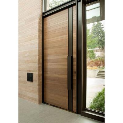 China Waterproof Blh-79 Simple Design Steel Entry Doors Sidelights Cedar Exterior Door Pivot Doors Modern For Home for sale