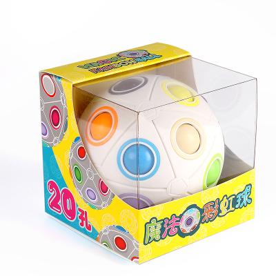 China Moyu Cube Rainbaw Magic Ball With 20 Holes Colored Plastic 3D Ball Puzzle Game For Kids MY8723 for sale