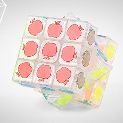 China DIY TOY MoYu Cube Crystal 3x3 Puzzle DIY Cube Transparent Magic Toys for sale