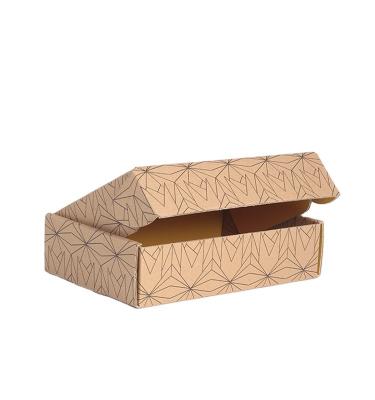 China Recycled Materials Shape Color Yellow Inside Luxury Kraft Paper Gift Mailing Box For Clothes Packing for sale