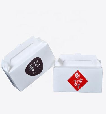 China Recycled Materials Paper Packaging Cake Box With Handle for sale