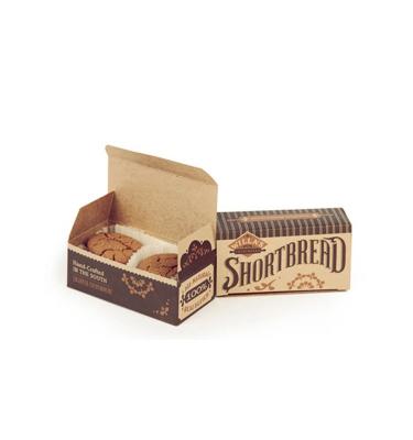 China Recycled Materials Custom Design Printed Food Grade Recycled Material Kraft Paper Box For Cookies for sale