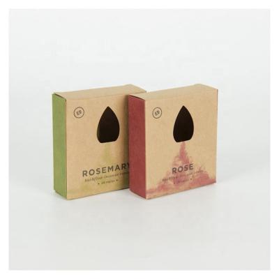 China Recycled Materials Recycled Packaging With Water Drop Shape Window Kraft Paper Boxes for sale