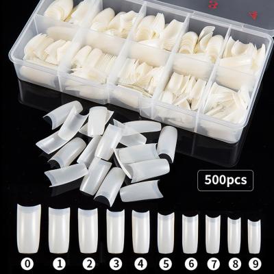 China 100% Fake Straight Traceless Long Curve Box C Extra Long Nail Art Supplies 500Pcs Brand New and High Quality for sale