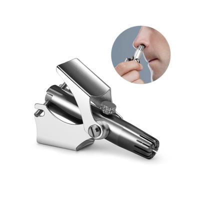 China Hot Selling Handmade Washable Manual Stainless Steel Vibrissa Shaver Razor Nose And Ear Hair Trimmer for sale