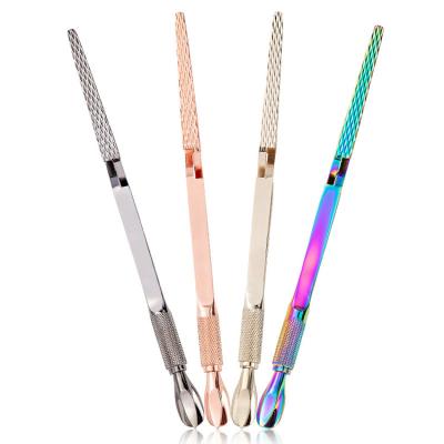 China Hot Sale Stainless Steel Manicure Tool Double Head Double Head Eyelash Tweezers Rhinestone Nail Cuticle Nipper Extension Picking Set for sale