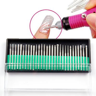 China High Quality Eco-friendly Stainless Steel 30Pcs/Set Nail Art Manicure Pedicure Polishing Polishing Head Machines Electric File Drill Bits for sale