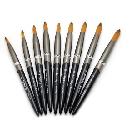 China Professional and Personal Nail Salon Top Quality 100% Nail Brush Kolinsky Acrylic Powder Liquid Brush Set Beauty UV Drawing Nail Polish Gel Painting Pen for sale