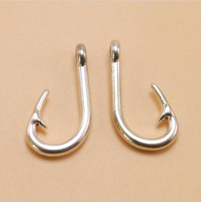 China Thick Heavy Antique Silver Tone Bangle/Charm Jewelry Accessories Pendant Antique Bronze Fish Hook/Finding Connector, Necklace Bangle Charm, DIY Accessory for sale