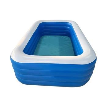 China PVC 305cm 300cm Rectangular Game Pool Three Layer Family Swimming Pool Durable Inflatable Children Summer Adults for sale