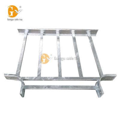 China Guangyu Steel Galvanized Steel Cable Ladder Tray Support System Tee and Elbow with Cover for sale