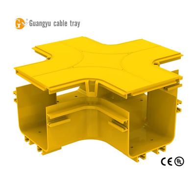 China Efficient PVC or ABS Guangyu Cable Management with High Quality Fiber Optic Raceway 120 mmHorizontal Cross from China Supplier for sale