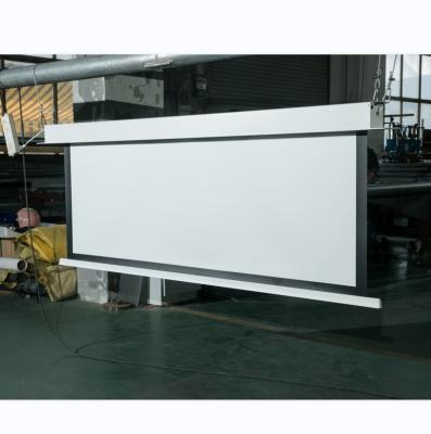 China Electric [OEM ALR]100 Motorized Hidden Projection Screen ALR ultra short throw Electric Screen motorised projection screen for electronic for sale