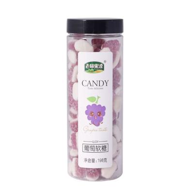 China Best Quality Natural Sweet Chew 198g Sweet Jelly Flavored Grape Sour And Sour Dodge Gummy Candy For Kids for sale