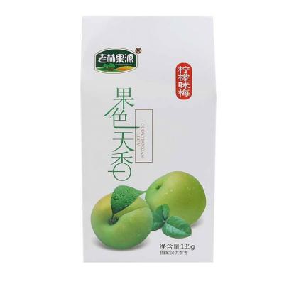 China High Quality Low Price 135g Lemon Flavor Sweet Sour Dried Plum Fruit Prunes For Leisure Snacks for sale