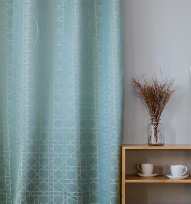 China Geometric Jacquard Line Fabric Jacquard Curtains For Living Room On Hot Selling Bedroom Hotel Customized for sale