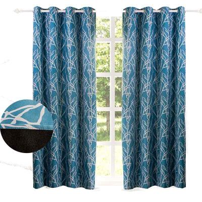 China Luxury Blackout Fabric Blackout Drapes Curtains Factory Directly Printed Window Curtain For Living Room For Bedroom For Hotel for sale