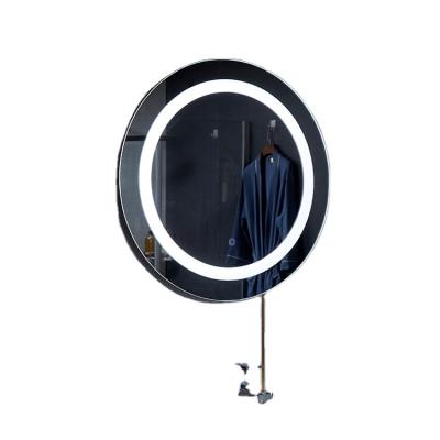 China Illuminated Bathroom Round Led Mirror Touch Switch Frame Light Backlit Smart Mirror Frame Hotel Bathroom Mirror for sale