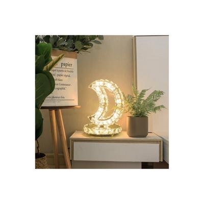 China Luxury Crystal LED Stripe Light Table Lamps Customs Class Decorative Eye Protection Table Lamp Glass Crystal In Bedroom for sale