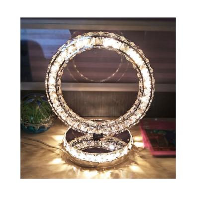 China Crystal table lamp with multifunctional lighting LED stripe table lamp luxury crystal popilion living room fascinating imperial imperial tables for sale