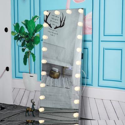 China CLASSIC Wireless Smart Hollywood Modern Vanity Floor Mirror Hollywood Locker Room Speaker Blue Tooth Lit Full Body Mirror for sale